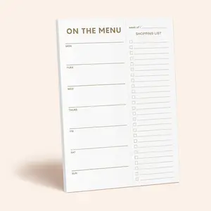 Gold Meal Planner Notepad
