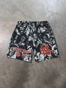 Men's streetwear printed woven shorts, Athletic Shorts Casual, suitable for everyday wear, spring/summer style.