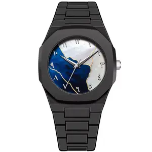 Quartz Movement Waterproof Stainless Steel case Back Small MOQ Ready to Ship ultra Thin Polycarbon Watches Men