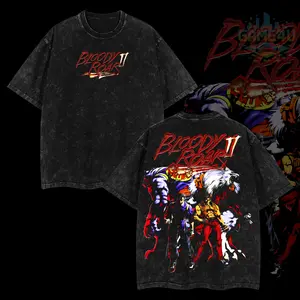 GameLife4U Retro Bloody Roar 2 T-Shirt 100% Premium Cotton Oversized Washed Classic Fit Menswear Top Casual Graphic Clothes Apparel Soft Streetwear