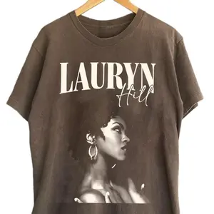 Lauryn 90s Graphic, Music Lauryn T-shirt, Singer music, Lauryn concert Shirt Top Streetwear Crewneck Classic Cotton Fabric Jersey