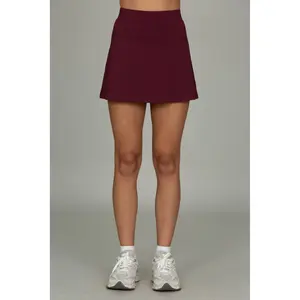Burgundy MotionCloud A-Line Skirt