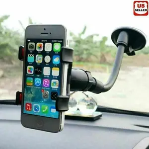360° Car Windshield Phone Mount Holder – Adjustable Mobile GPS Stand Cradle for iPhone Android