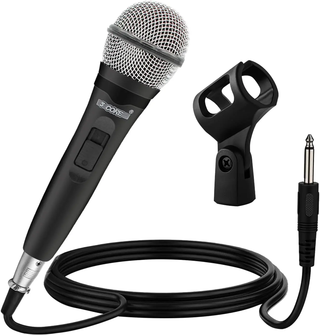 5 CORE Microphone Dynamic Vocal Handheld Mic Cardioid Unidirectional Microfono w On Off Switch + XLR Audio Cable for Singing - PM 301