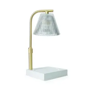 Gold Luna Candle Warmer Lamp – Flameless Dimmable Wax Melt Lamp with Timer