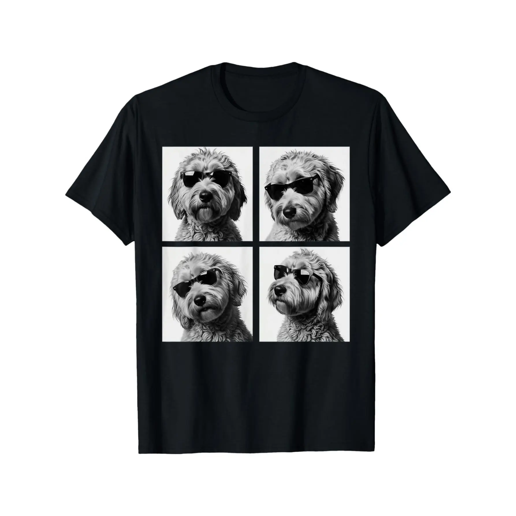 Funny Goldendoodle Meme Cute Doodle Photo Booth T-Shirt for Men Women Couple Trendy Cotton Tops Short Sleeve, Street Style Short Sleeve Tee, Comfort Tee, Casual Summer Tee, Must-have Fashionable Tee