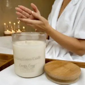 Comfy Cozy Home Soothing Lotion Candle with Soy Kokum Butter Cocoa Butter Shea Butter & Almond Oil for Pampering Yourself