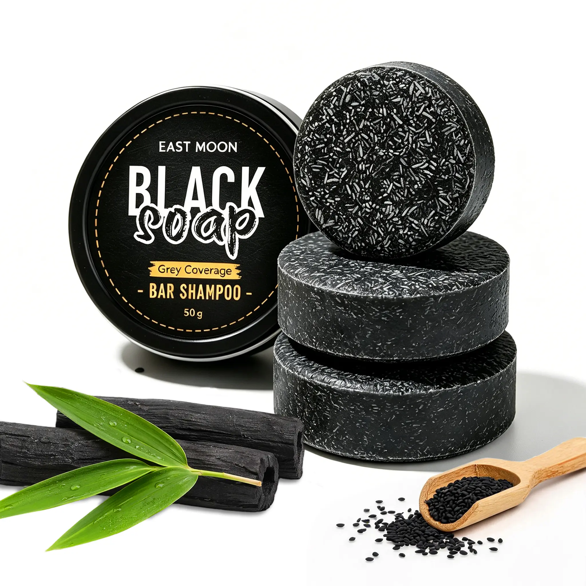 1/2PCS Men’s Hair Shampoo Soap – Deep Cleaning & Nourishing Shampoo Bar for Men – Moisturizing Hair Care, Dark Hair Shine, Soothing & Sustainable Cleansing Solution Conditioner Haircare Glossy Cleanser Haircare Cleanser