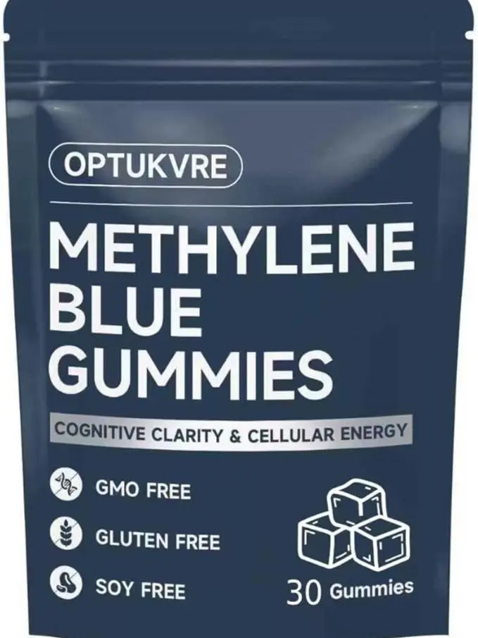 Methylene Blue Gummies, 5mg Each, Improve Focus, Regulate Emotions, Clear Mind, Suitable for Men and Women, 99% Purity, 30 Gummies (30)
