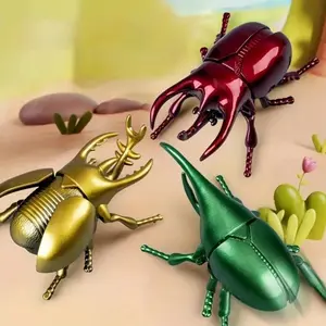 3 Pack Wind-Up Toy Beetles – Realistic Insect Crawling Toys for Kids, Gag Pranks, Desk Decor, and Novelty Gifts