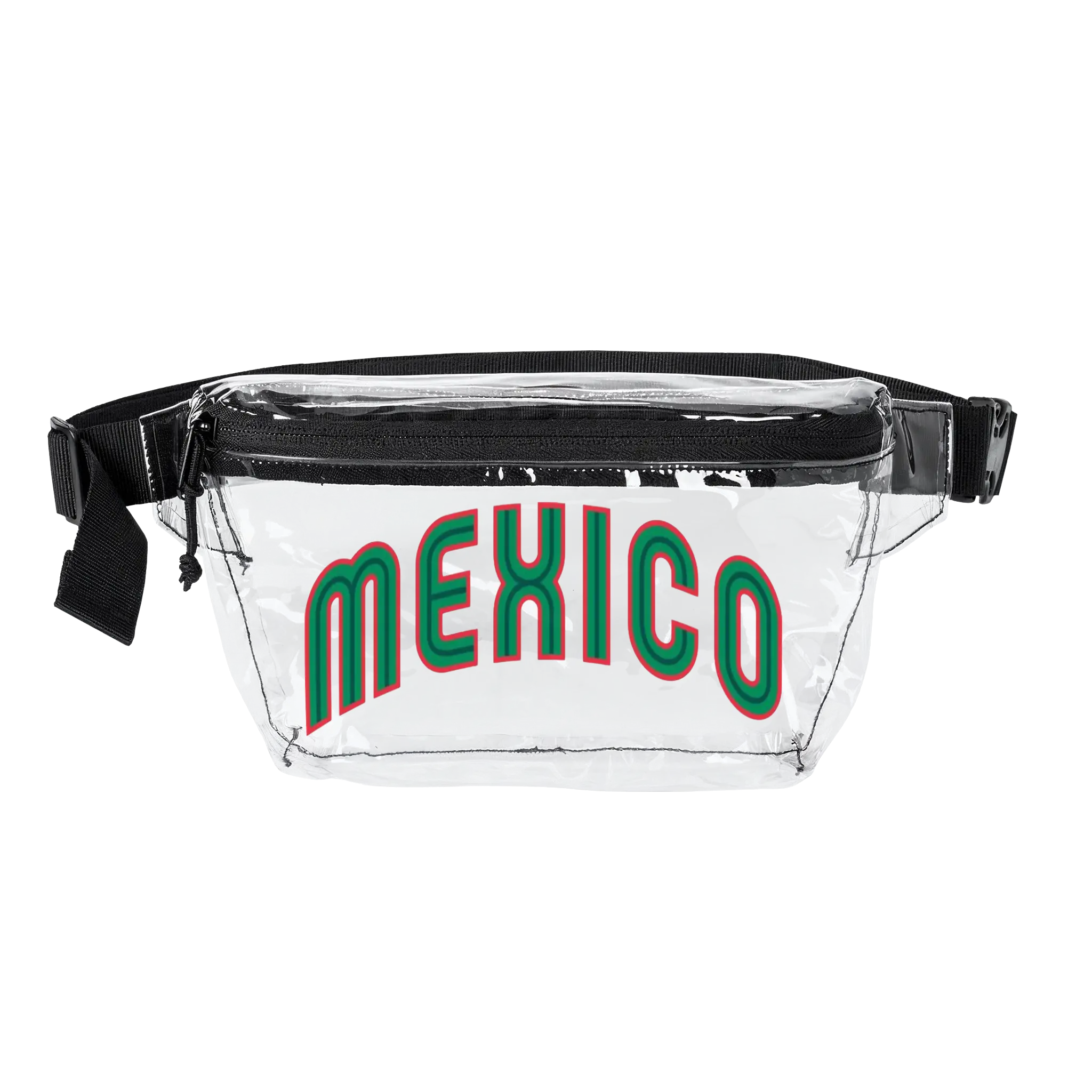 Green White Red Waist Pack | Adjustable Travel Fanny Pack for Sports, Festivals & Everyday Use