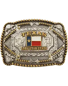 Cody James Men's White And Blue Square Texas Belt Buckle - 537-820M