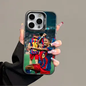 Raphinha IPhone 17 Promax Phone Case Anti Drop Case Suitable For IPhone 16 15 14 13 12 11 Xs Plus Samsung S25 S24 S23 S22 Ultra FE Acrylic Protective Shockproof Rugged Case Football