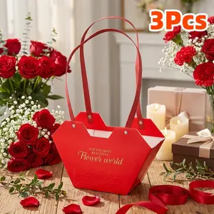 3pcs Flower Packaging Box Gift Box Florist Professional Bouquet Wrapping Material Flower Wrapping Paper for Birthday Valentine's Day Mother's Day Father's Day Halloween Party Anniversary