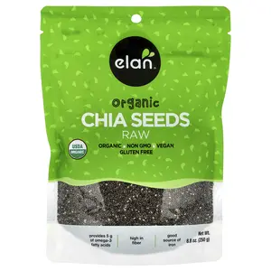 Elan Organic Chia Seeds, Raw , 8.8 oz (250 g) Elan Organic Chia Seeds, Raw , 8.8 oz (250 g)