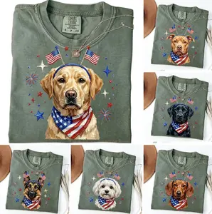 Comfort Colors 50+ Dog Funny 4th Of July Shirt, USA Labrador Retriever Dog Shirt, Preppy Design 4th Of July Dog Digital Shirt, Patriotic Black Labrador Shirt, 4th Of July Dog Tee, American Flag Puppy, Funny USA Dog Lover Tee