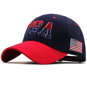American Flag Baseball Caps Embroiderred USA Flag Patriotic Dad Hat Adjustable Trucker Hats for Men Women