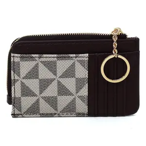 Monogram Card Holder Keychain Wallet