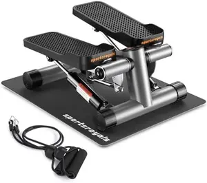 SPORTSROYALS Stair Stepper,Twist/Mini Stepper for Exercise at Home,Step Machine with Resistance Bands for Full Body Workout, 350lbs+ Capacity#Summervibes