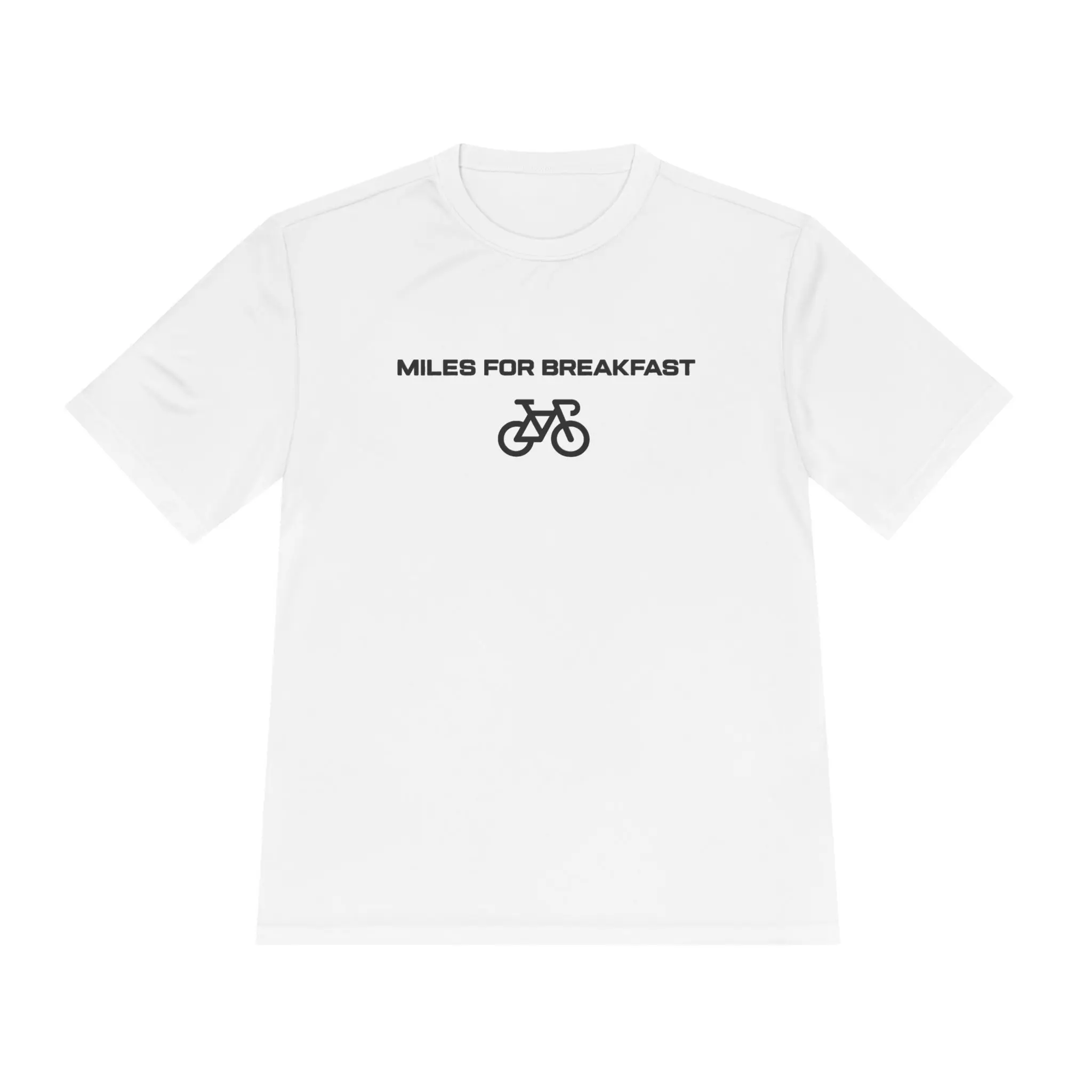 Miles for Breakfast Tee | Bicycle Graphic, ASL "Leave Your Mark" Back