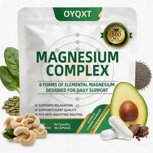 Magnesium Complex 500mg - 8 Forms of Elemental Magnesium for Deep Sleep, Calm & Relaxation, 90 Veggie Capsules