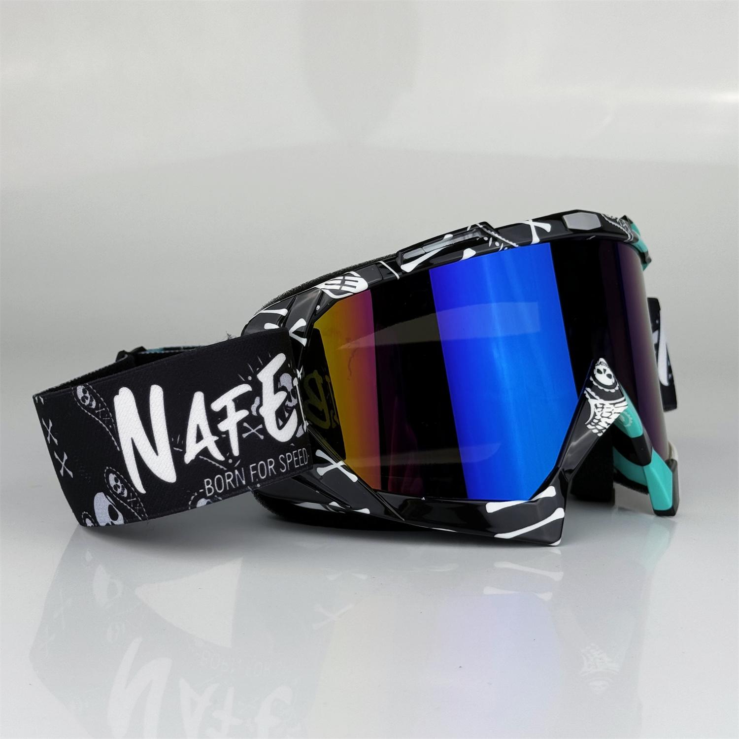 Motorcycle Goggles Adjustable Elastic Band Replaceable Lenses, Protective Gear for Riding, Cycling, Skiing, Climbing Motorcycle Accessories