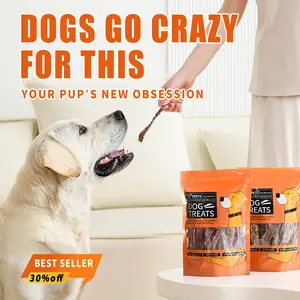 iipets Duck Breast Jerky for Dogs, No Additives Dog Treats, Hypoallergenic, Single Ingredient, High Protein, Low Fat, Training Reward, Friendly for Sensitive Stomachs, Suitable for Large, Medium and Small Dogs of All Stages