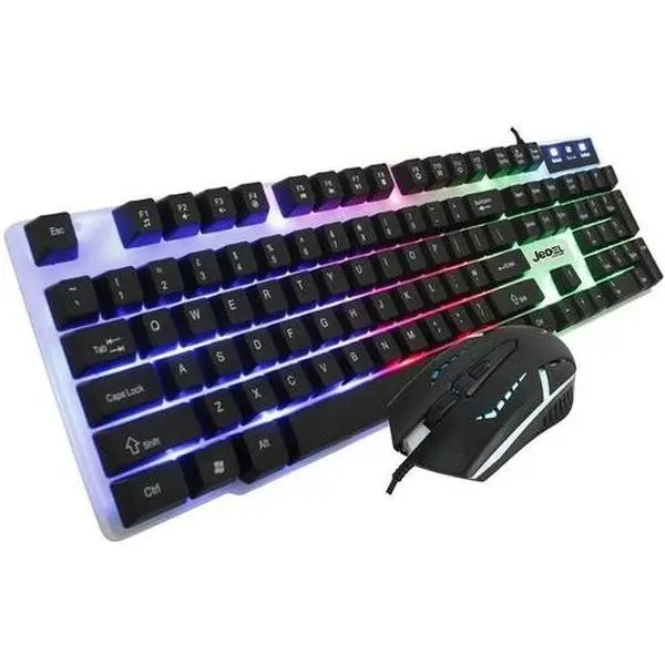 Jedel GK100 White Gaming Keyboard and Mouse Bundle