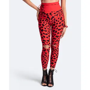 High-Rise Knee-Slit Leggings