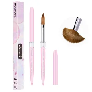 UV LED Acrylic Nail Art Brush, Professional Manicure Brush, Nail Art Tool for Women & Girls, Kolinsky Bristles