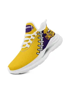 Athletic Men's Minnesota Vikings Comfortable Lightweight Sneakers, Breathable Casual Footwear, Practical Men's Shoes for Sports Occasions and Daily Lounging