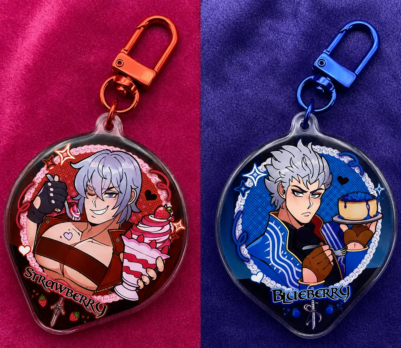 DMC Dante and Vergil Acrylic Keychains,  Perfect Gift for Fans & Collectors