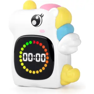 Unicorn Visual Timer for , Rechargeable 99:59 Digital Countdown Timer, Visual Time Progress Display, Adjustable Volume, Classroom Homeschool Study Timer
