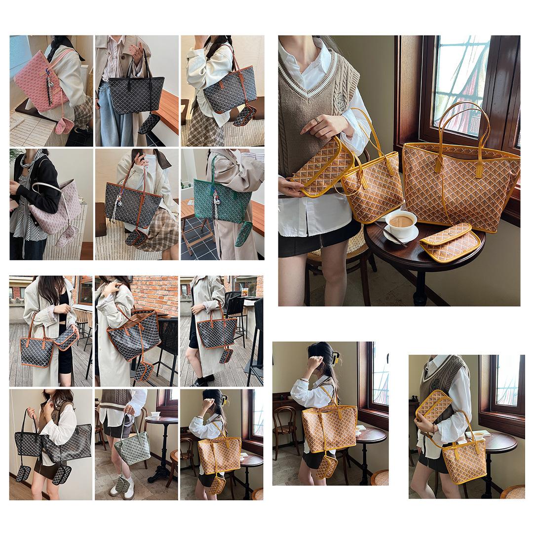 Premium PU Leather Tote Bag, Small  Large Sizes, Spacious Lightweight Shoulder Bag for Daily Work & Travel &Sports Outdoors Date Gifts for girls and ladies