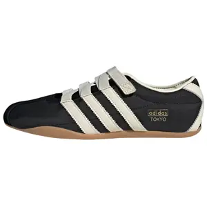 Adidas Tokyo MJ 'Core Black Cream White Gold Metallic' Women's Round Toe All Seasons Lightweight Sporty Chic Mary Jane Shoes