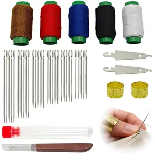 41 count Big Eye Steel Sewing  Kit,Stainless Steel Sewing  for Hand Sewing,Big Eye Steel  Set with Thread Ripper for DIY Crafts