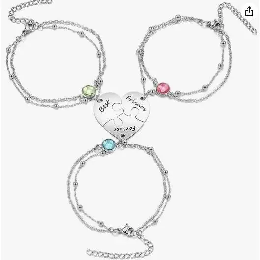 Three in one puzzle bracelet