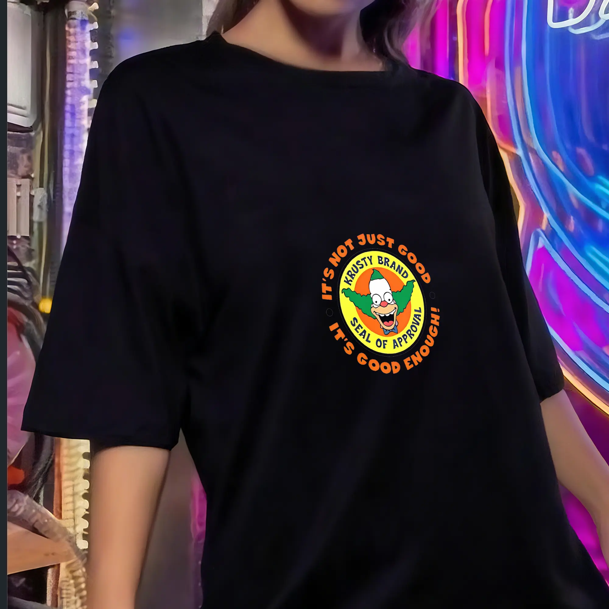 Krusty Brand Seal of Approval Men's Pure Cotton Short-Sleeve T-Shirt