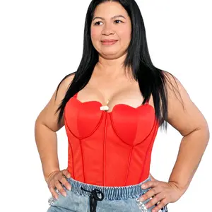 Body Corset Rojo Push Up Sexy - Red Corset with Push-Up Feature for Enhanced Shape and Comfort