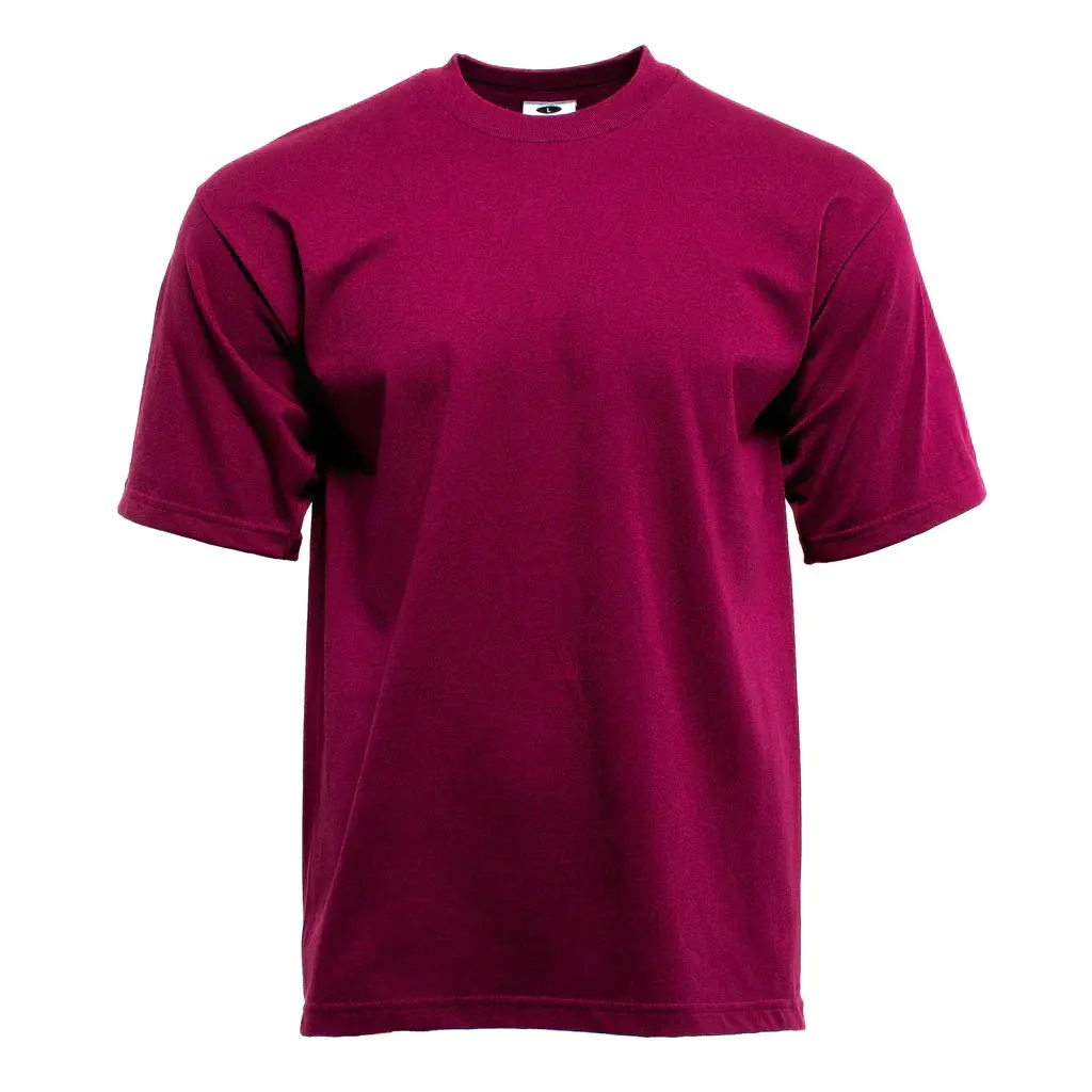 Pro Club Men's Heavyweight short Sleeve T-Shirt Maroon Pro Club Men's Heavyweight short Sleeve T-Shirt Maroon