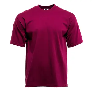 Pro Club Men's Heavyweight short Sleeve T-Shirt Maroon