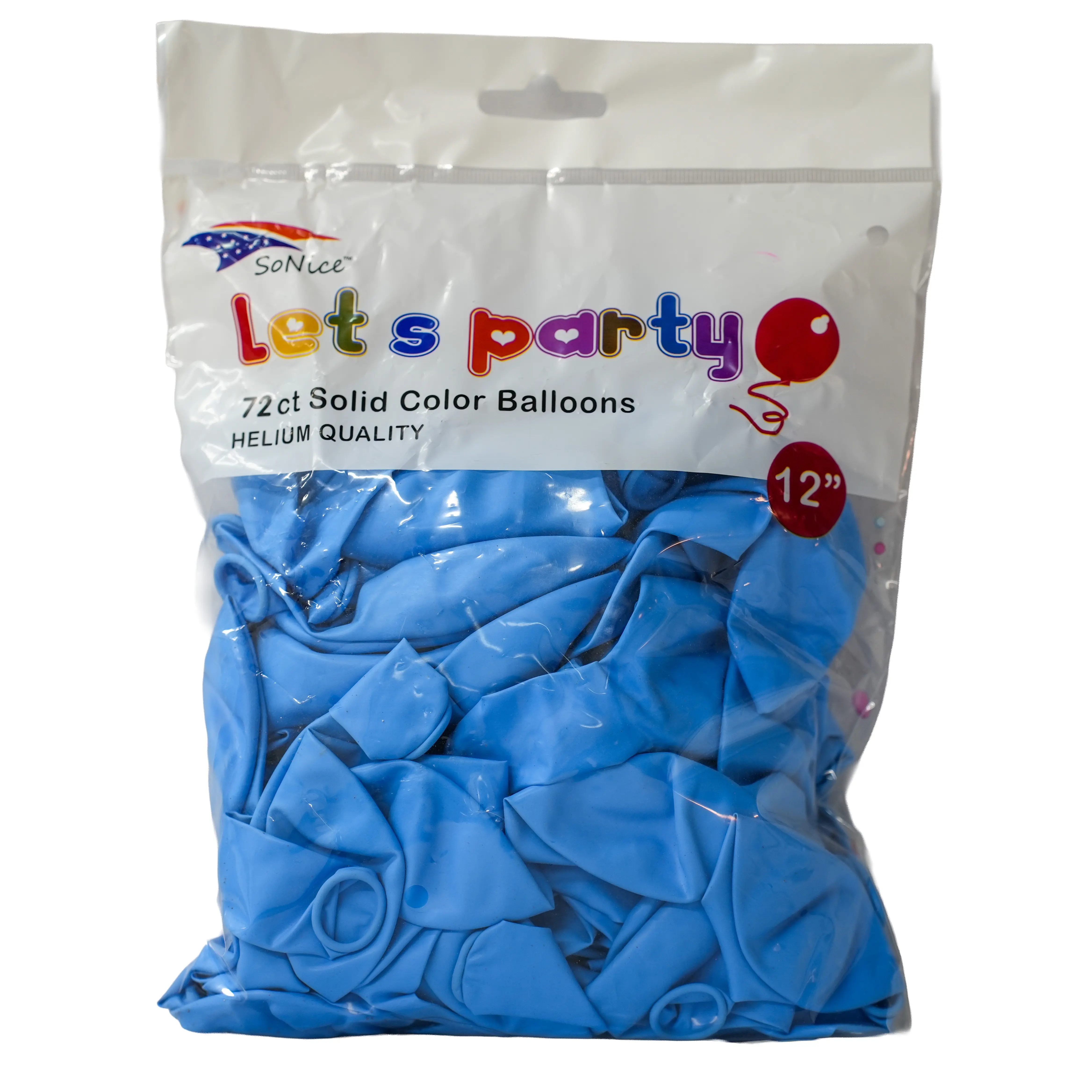 Sonice 12" 72 Pcs Latex Balloons - Solid Color Balloons for Party Decoration