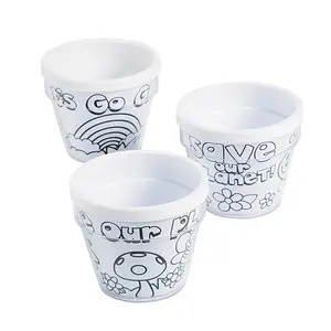 Color Your Own Earth Day Flower Pots - 12 Pc.