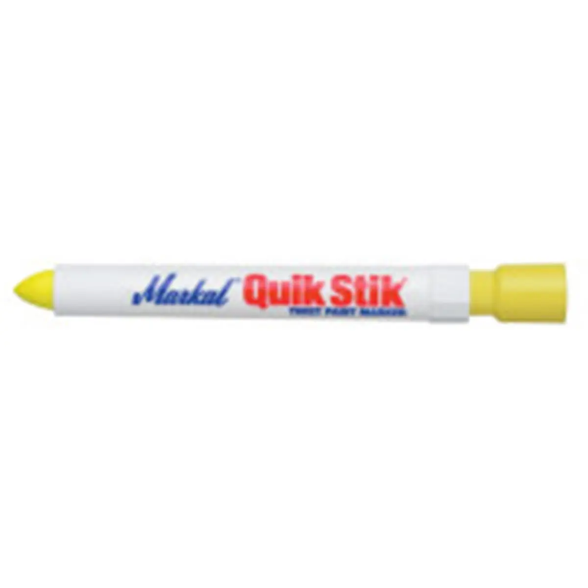 Markal Quik Stik Twist-Up Marker, 434-61041 Fluorescent Yellow, Plastic Holder, 20% Longer, Keeps Hands & Clothing Clean, Fast Dry Quick-Drying, More Marks for the Money, Office Writing Tool for Virtually Any Surface