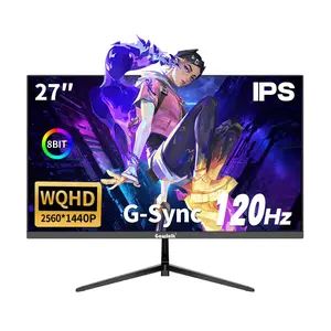 27 Inch WQHD 120Hz Gaming Monitor Flat Display – 2560×1440,HDMI & DP Inputs, VESA Wall-Mount, G-Sync, Wide Color Gamut for Immersive Gameplay