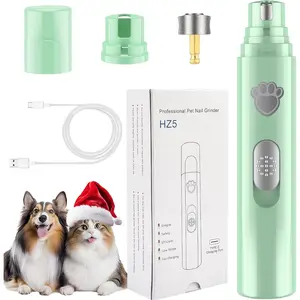 Dog Nail Grinder, 2-Speed Rechargeable Dog Nail Trimmers for Large Medium & Small Dogs, Upgrade Professional Electric Pet Paws Grooming, Quiet Puppy Grooming Tool, for Dogs Cats