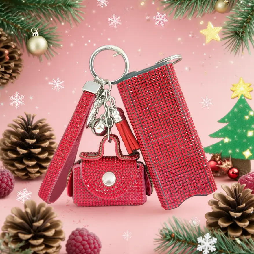 Sparkly Decorative Keychains for Women, Bling Keychain Set,Cute Key Organizer Accessories, Stylish Home Entryway Decor Gift Lightweight,sohochic