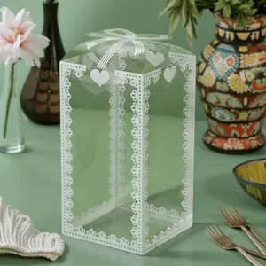 15pcs Transparent PVC Gift Boxes, Wedding Candy Boxes, Halloween Christmas Gifts, Romantic Small Gift Boxes, Party Decorations