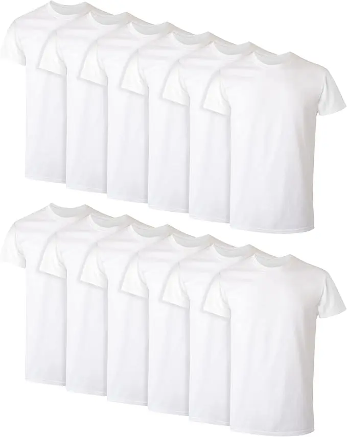 Men's Undershirt Packs, Stay-Tucked Soft Cotton Undershirts, Best Undershirts for Men, White/Black/Asstd Multipacks