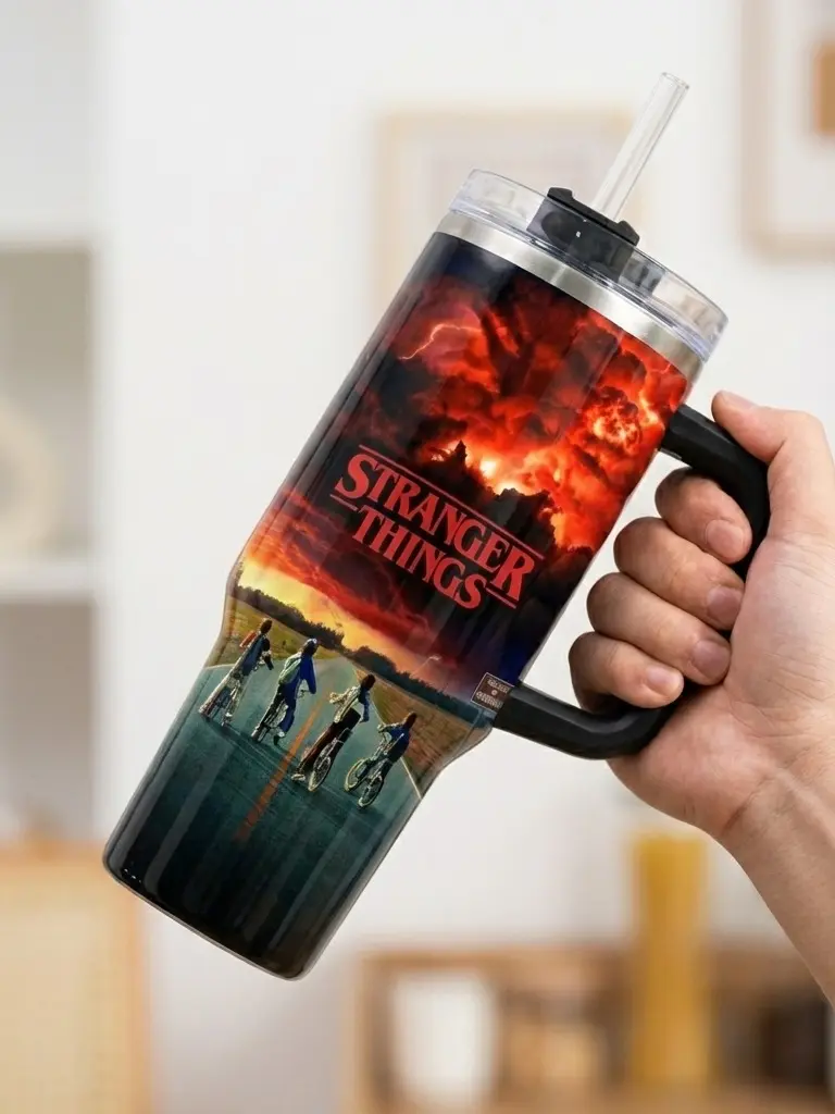 Vintage Movie 40oz Tumbler , Stranger Tumbler 40oz , Gift For Fan , Home decor Gift